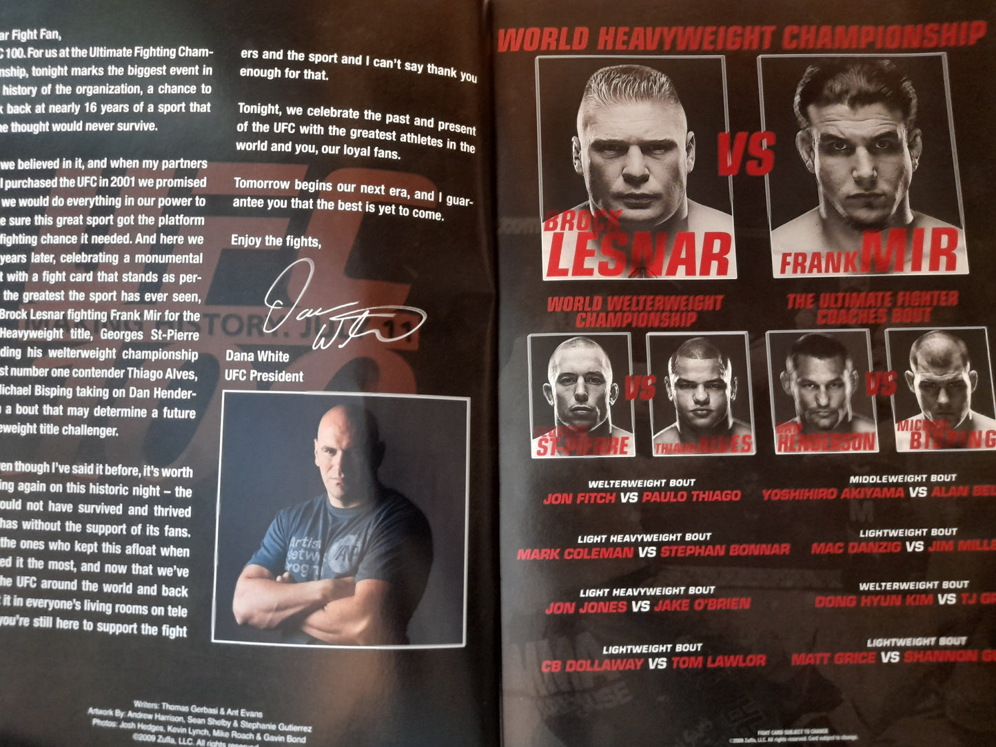 UFC 100 - Mir Vs Lesnar - Official Event Program (2009)
