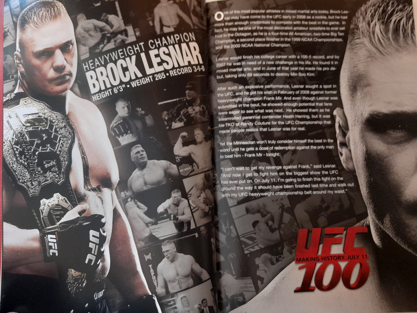 UFC 100 - Mir Vs Lesnar - Official Event Program (2009)