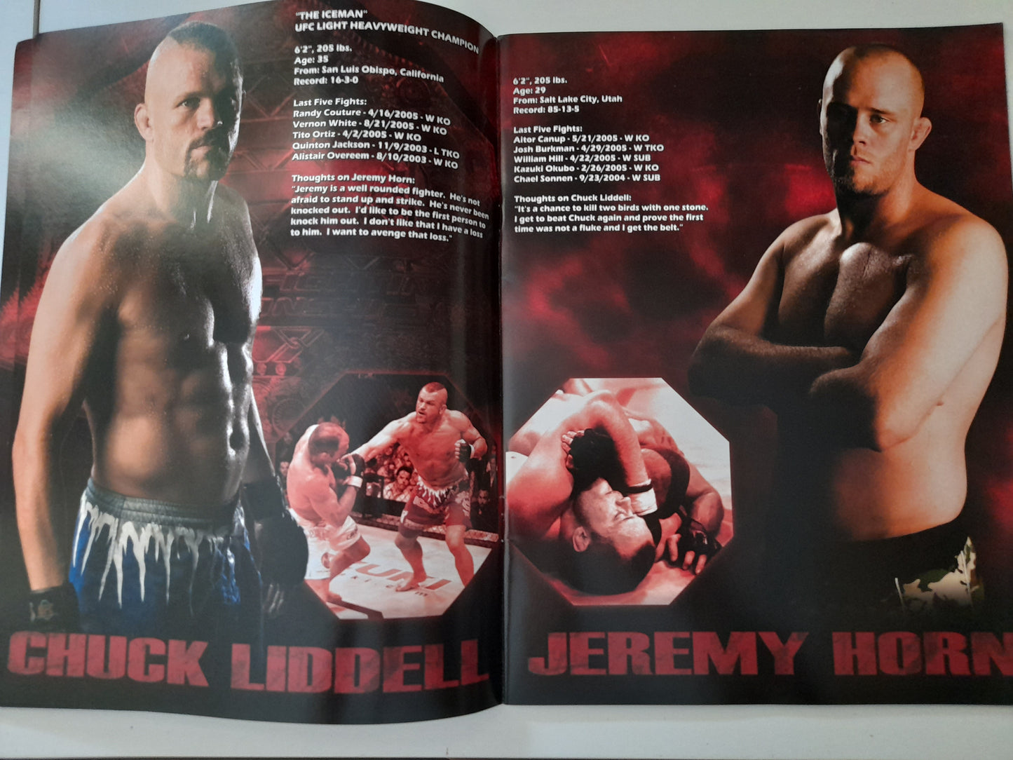 UFC 54: Boiling Point - Chuck Liddell Vs Jeremy Horn - Official Event Program (2005)