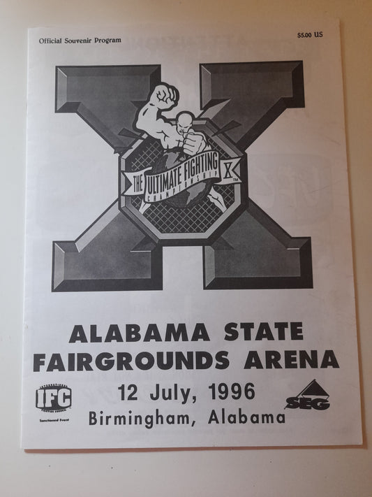 UFC X: The Tournament - Coleman Vs Frye - Official Event Program (1996)