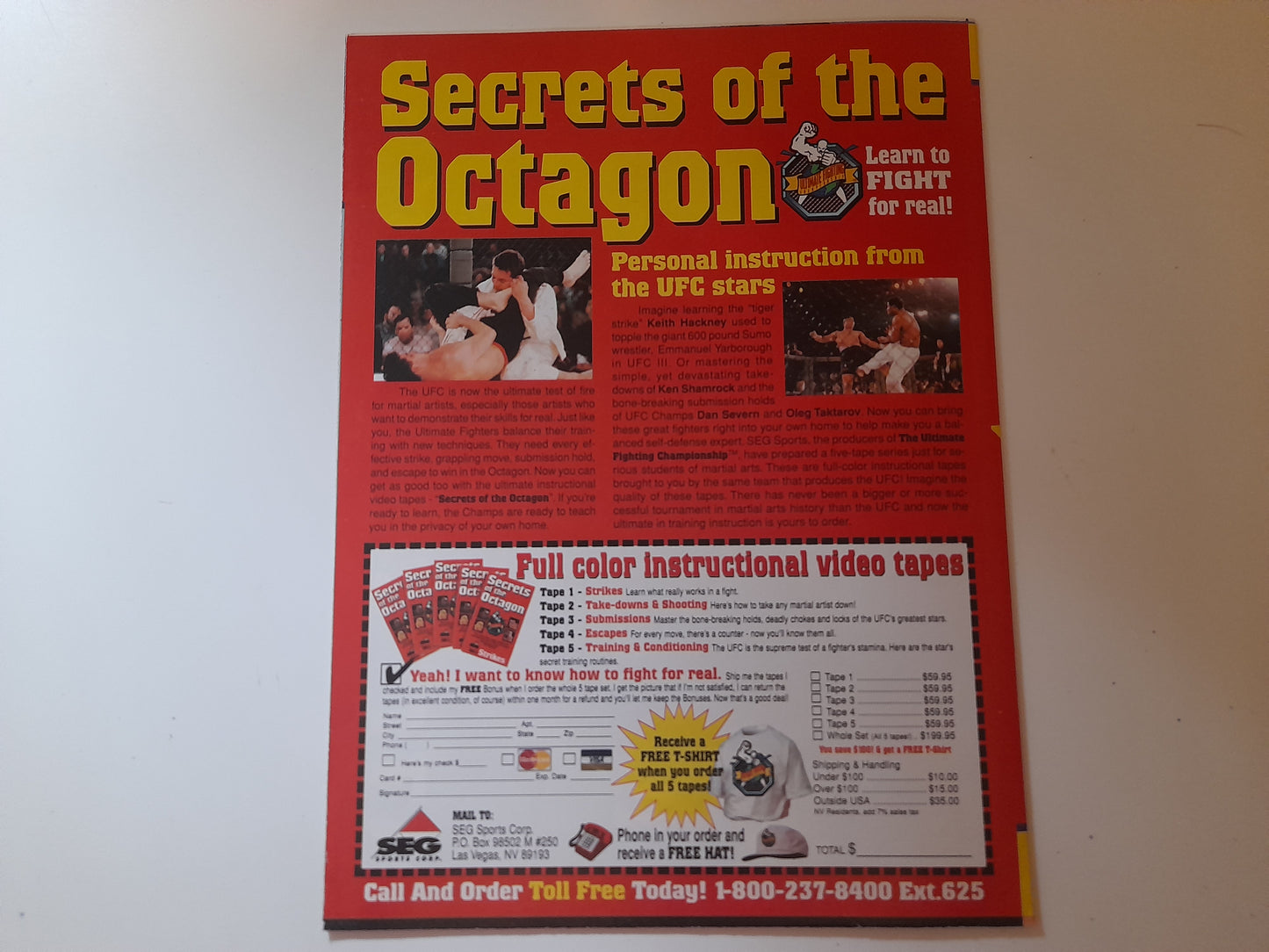 UFC 7.5: The Ultimate Ultimate 95 - Official Souvenir Poster/Program (1995)