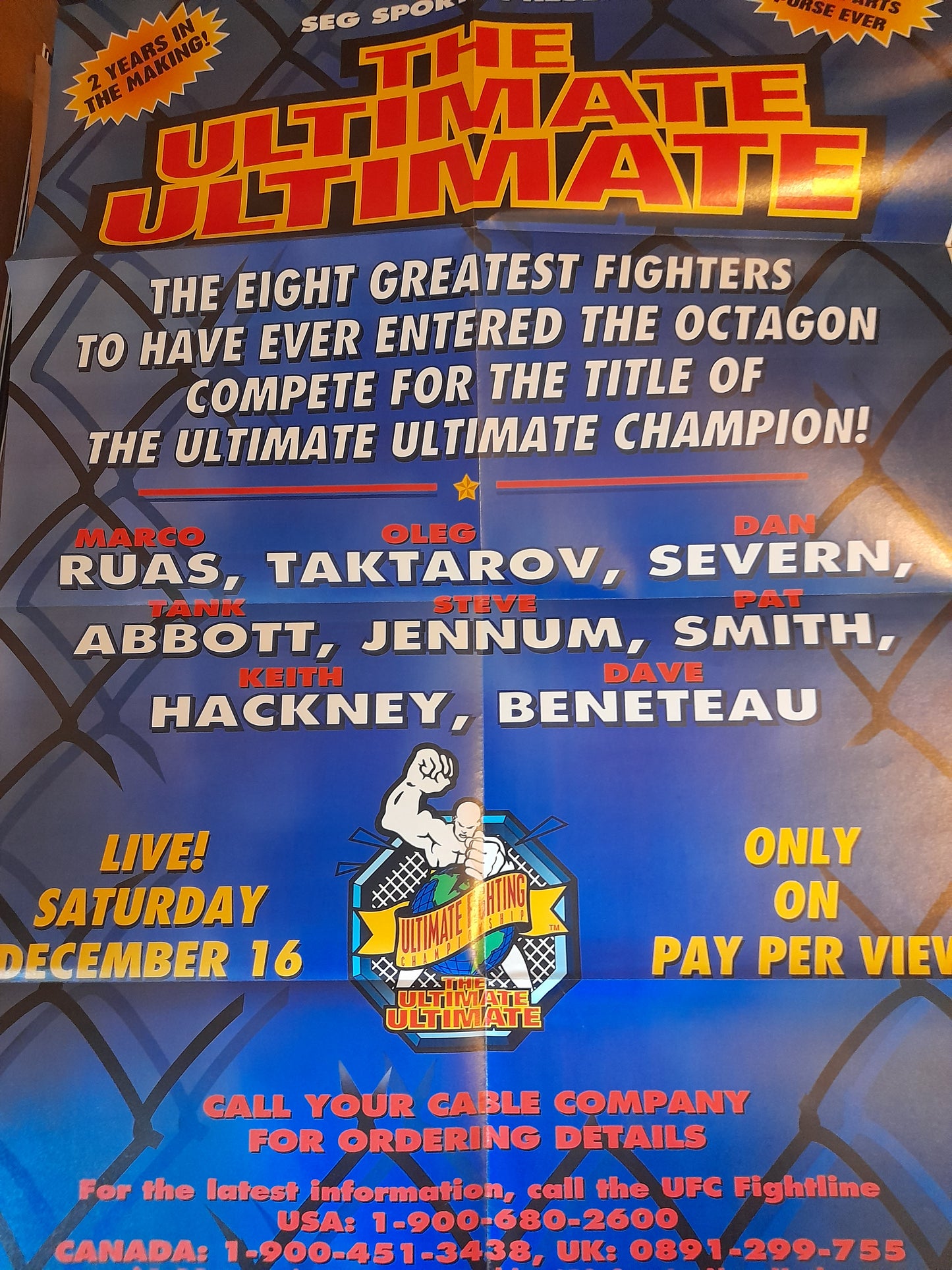 UFC 7.5: The Ultimate Ultimate 95 - Official Souvenir Poster/Program (1995)