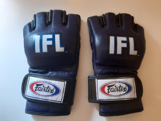 IFL International Fight League Official MMA Gloves - Blue - Size L - Fairtex - (New)