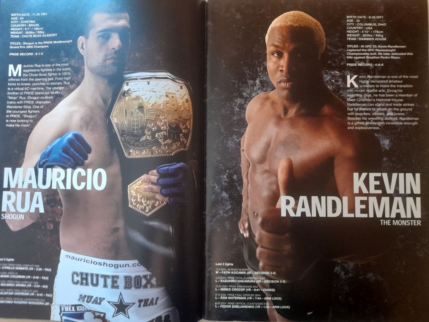 Pride FC 32 The Real Deal (USA) - Fedor Emilianenko Vs Mark Coleman (2006) - Official Event Program
