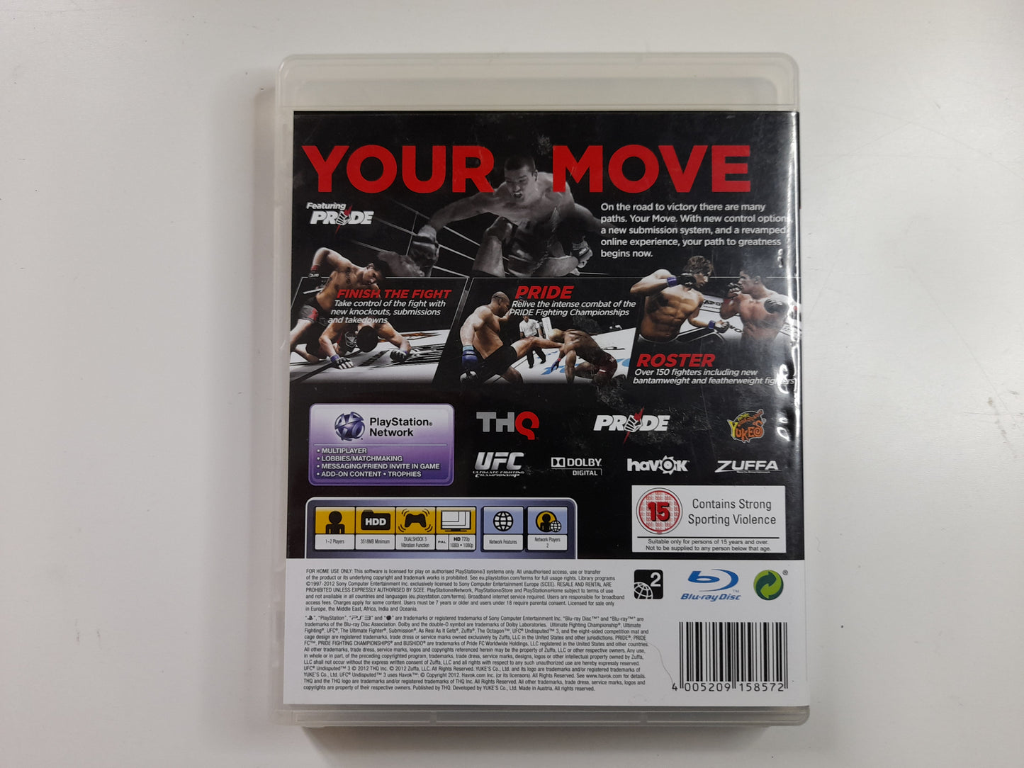 UFC: Undisputed 3 - Sony Playstation 3 / PS3 Game (2012)