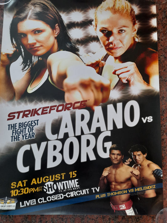 STRIKEFORCE MMA Official Event Poster - Carano Vs Cyborg - 18x24