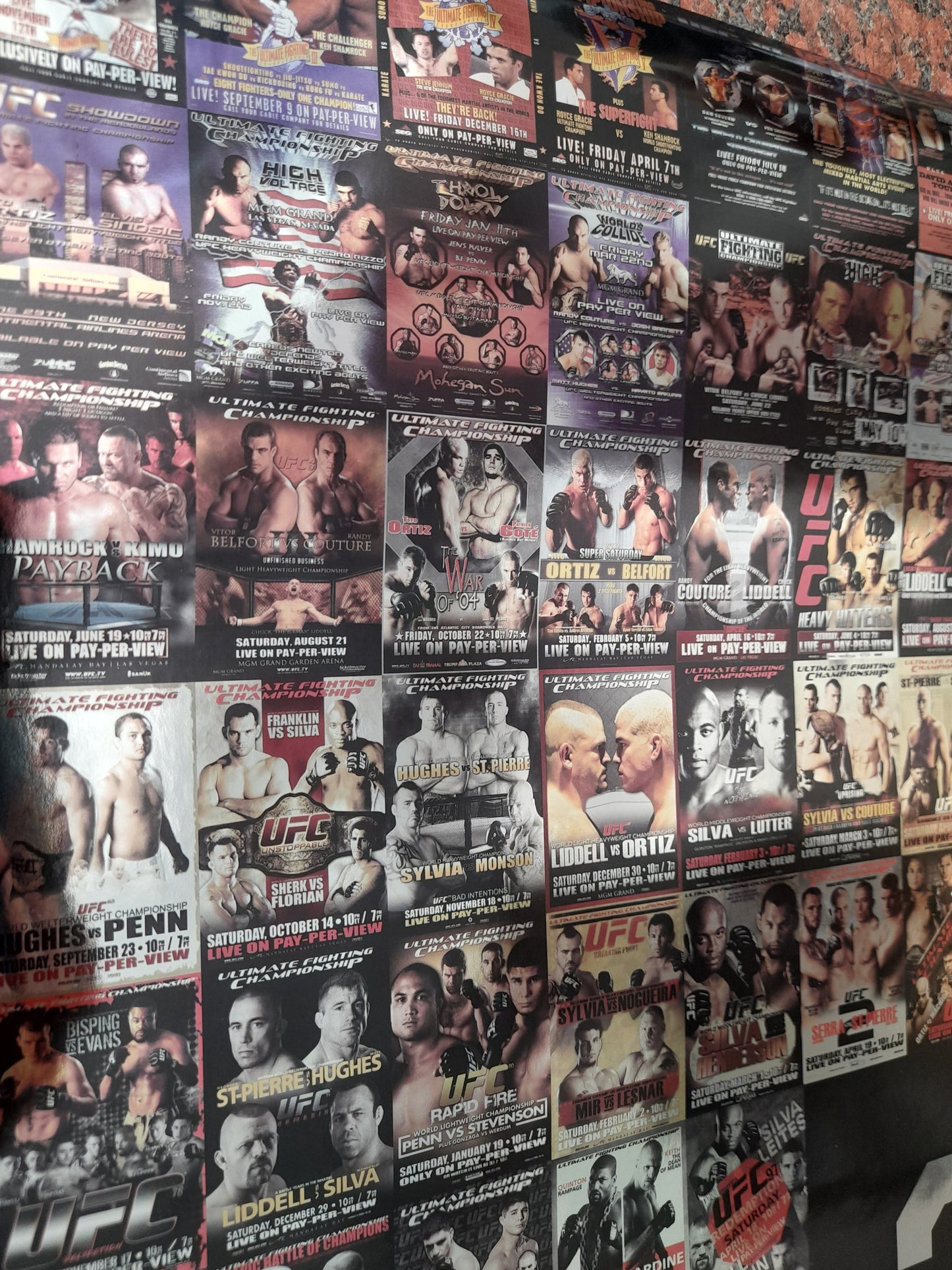 UFC 25th Anniversary Metallic Effect Event Collage Poster - Full Size 27x39 - New