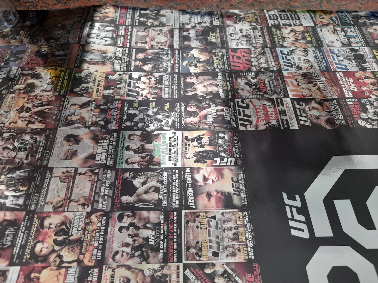 UFC 25th Anniversary Metallic Effect Event Collage Poster - Full Size 27x39 - New