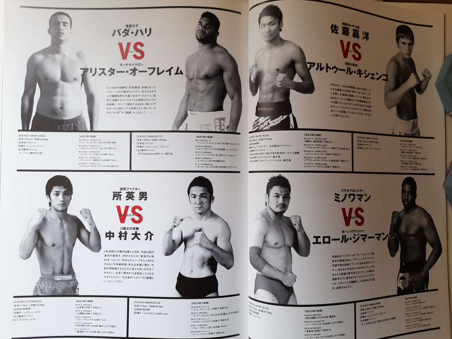 FEG Presents: Dynamite!! 2008 - K-1 Vs MMA - Official Event Program