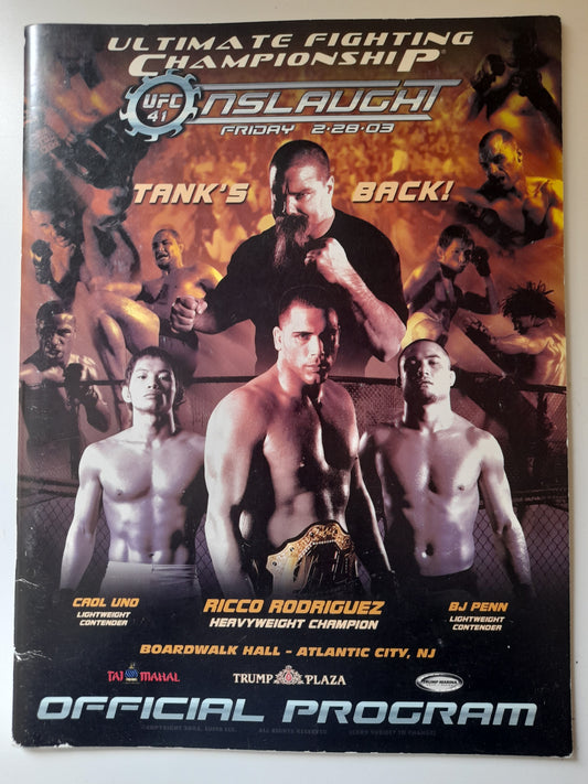 UFC 41: Onslaught - Tim Sylvia Vs Ricco Rodriguez - Official Event Program (2003)