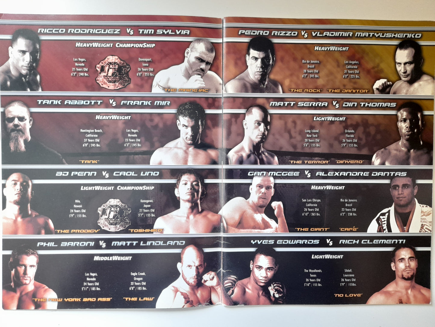 UFC 41: Onslaught - Tim Sylvia Vs Ricco Rodriguez - Official Event Program (2003)