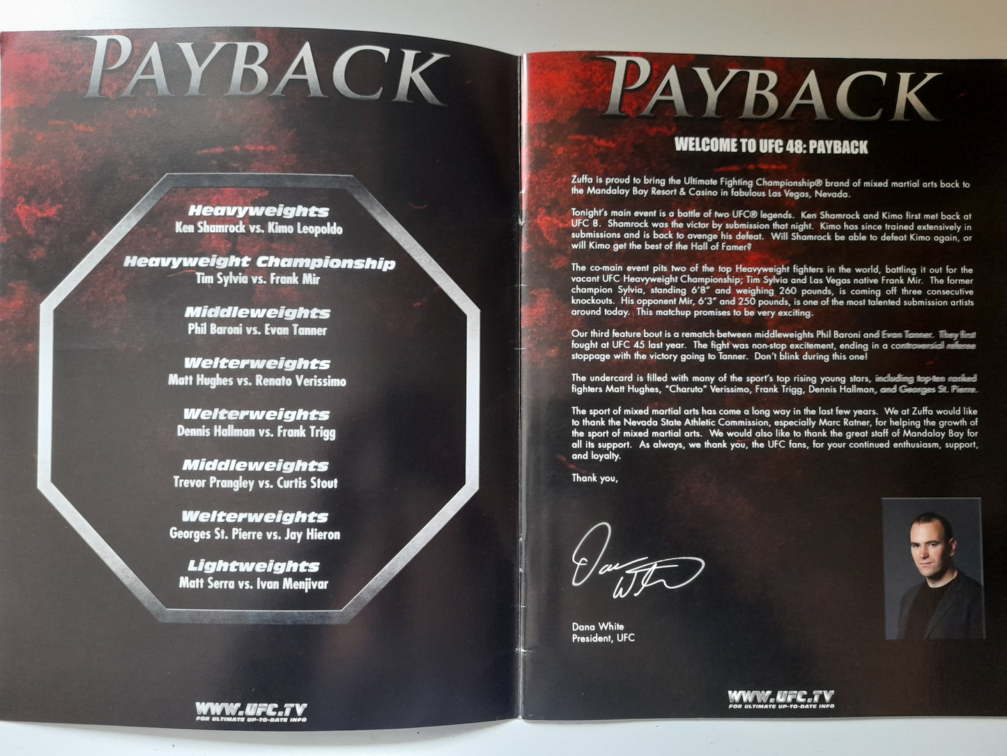 UFC 48: Payback - Ken Shamrock Vs Kimo 2 - Official Event Program (2004)