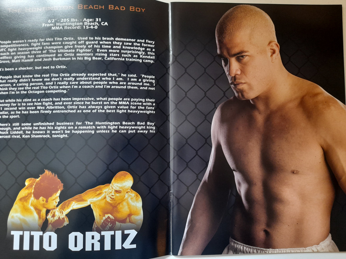 UFC Fight Night 6.5: The Final Chapter - Tito Ortiz Vs Ken Shamrock 3 - Official Event Program (2006)