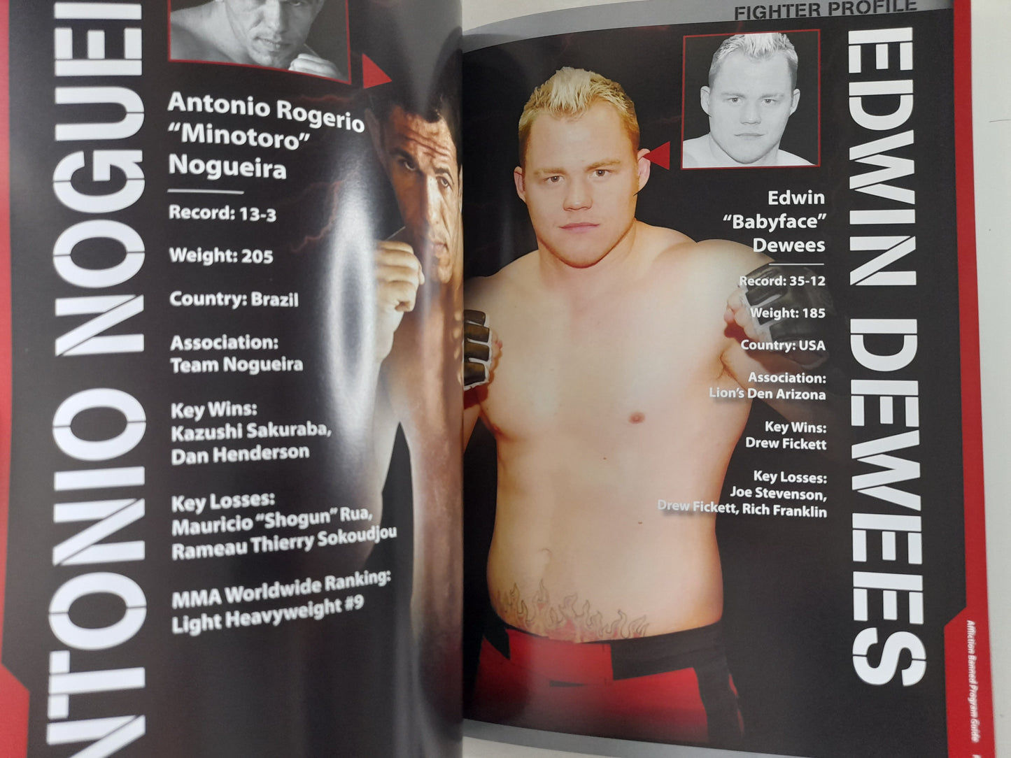 Affliction 1: Banned - Fedor Vs Sylvia - Official Event Program (2008)