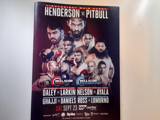 Bellator 183 - Henderson Vs Pitbull - Official Event Program (2017)