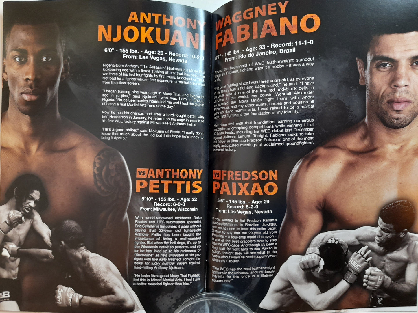 WEC 40 - Torres Vs Mizugaki - Official Event Program (2009)