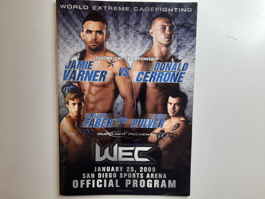 WEC 38 - Varner Vs Cerrone - Official Event Program (2009)