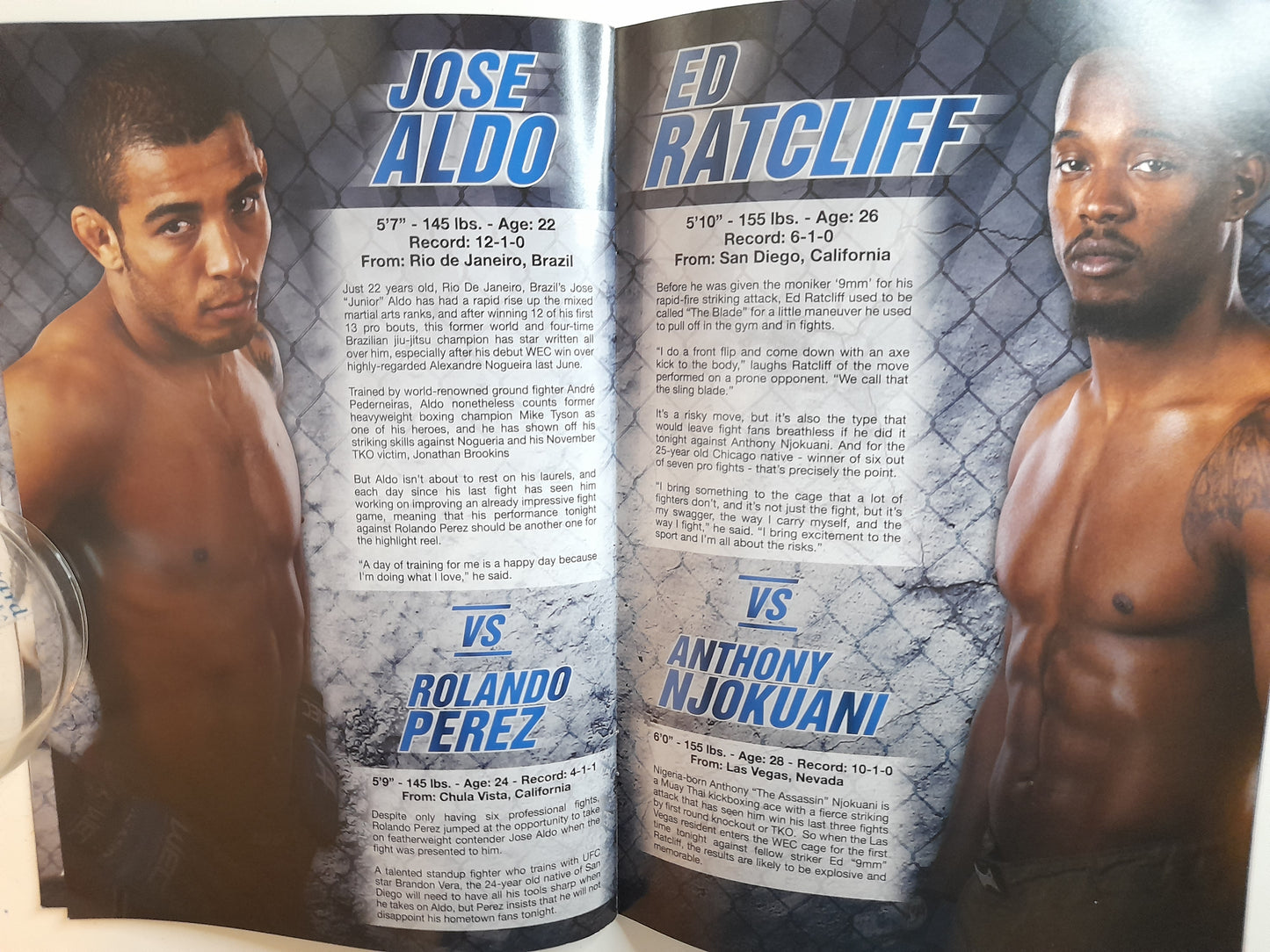 WEC 38 - Varner Vs Cerrone - Official Event Program (2009)