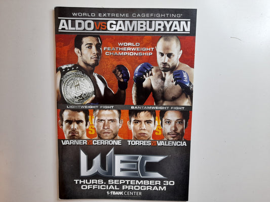 WEC 51 - Aldo Vs Gamburyan - Official Event Program (2010)