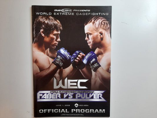 WEC 34 - Faber Vs Pulver - Official Event Program (2008)