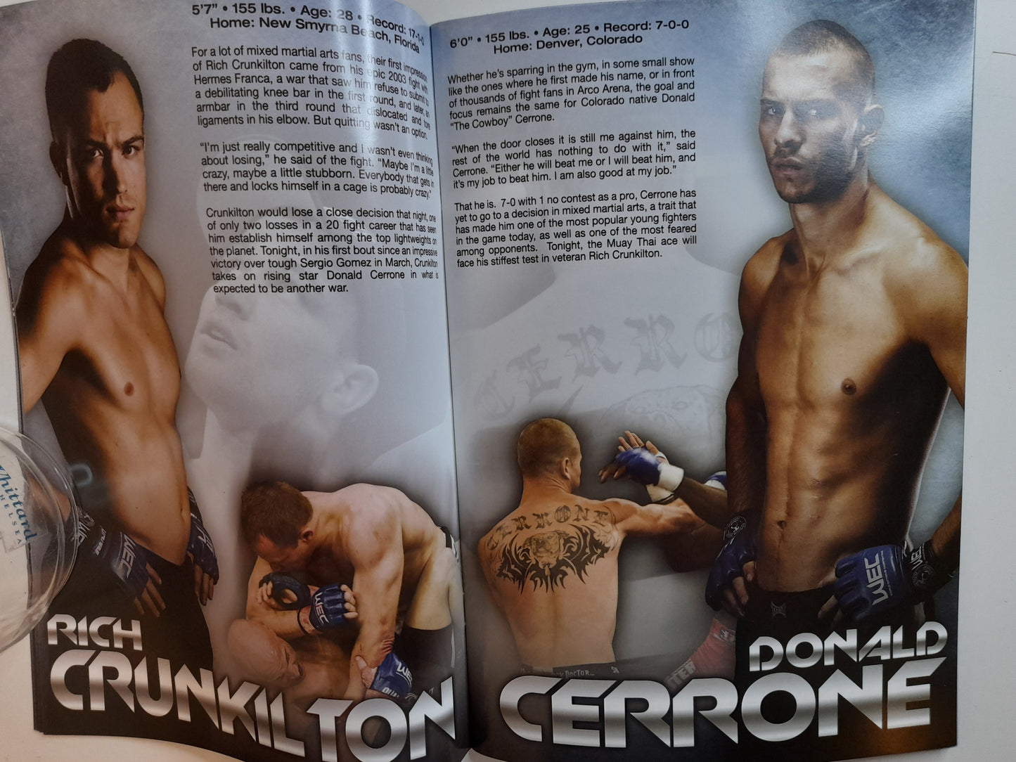 WEC 34 - Faber Vs Pulver - Official Event Program (2008)