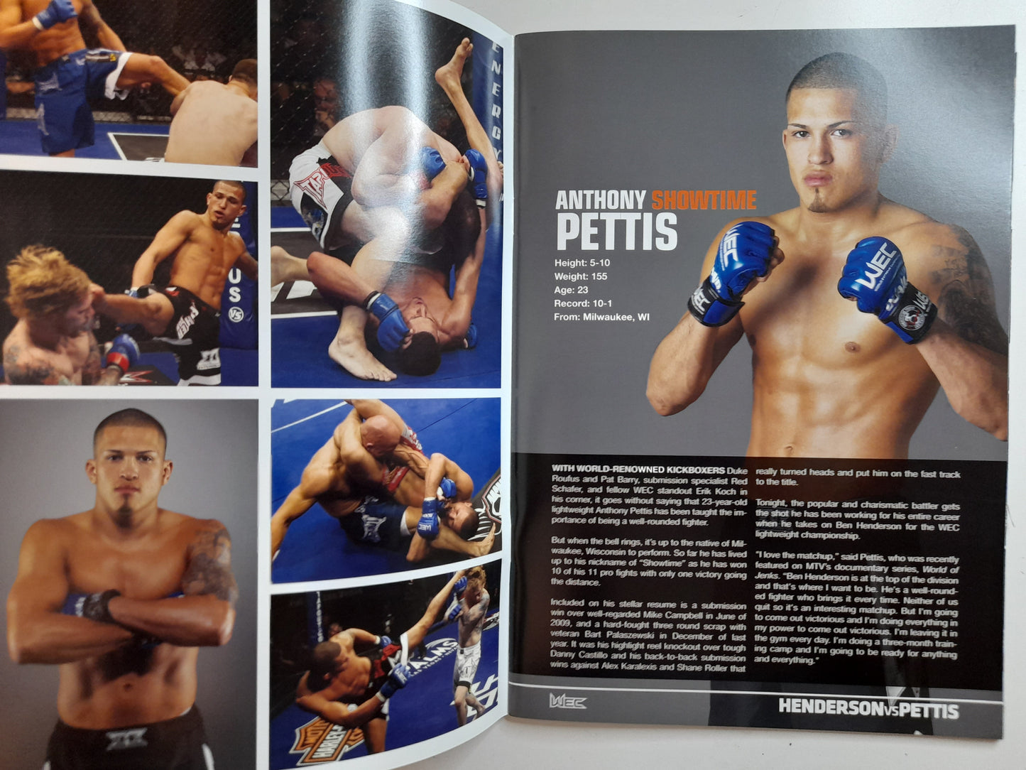 WEC 53 - Henderson Vs Pettis - Official Event Program (2010)
