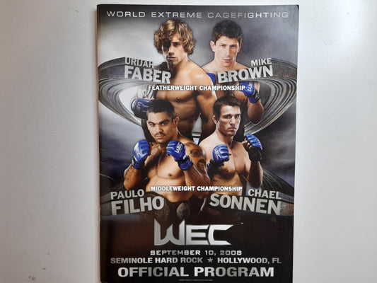 WEC 36 - Faber Vs Brown - Official Event Program (2008)