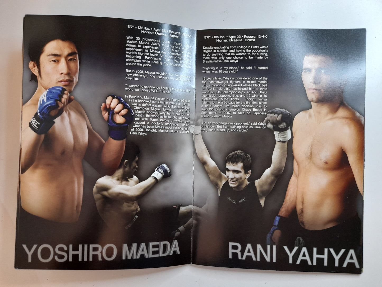 WEC 36 - Faber Vs Brown - Official Event Program (2008)