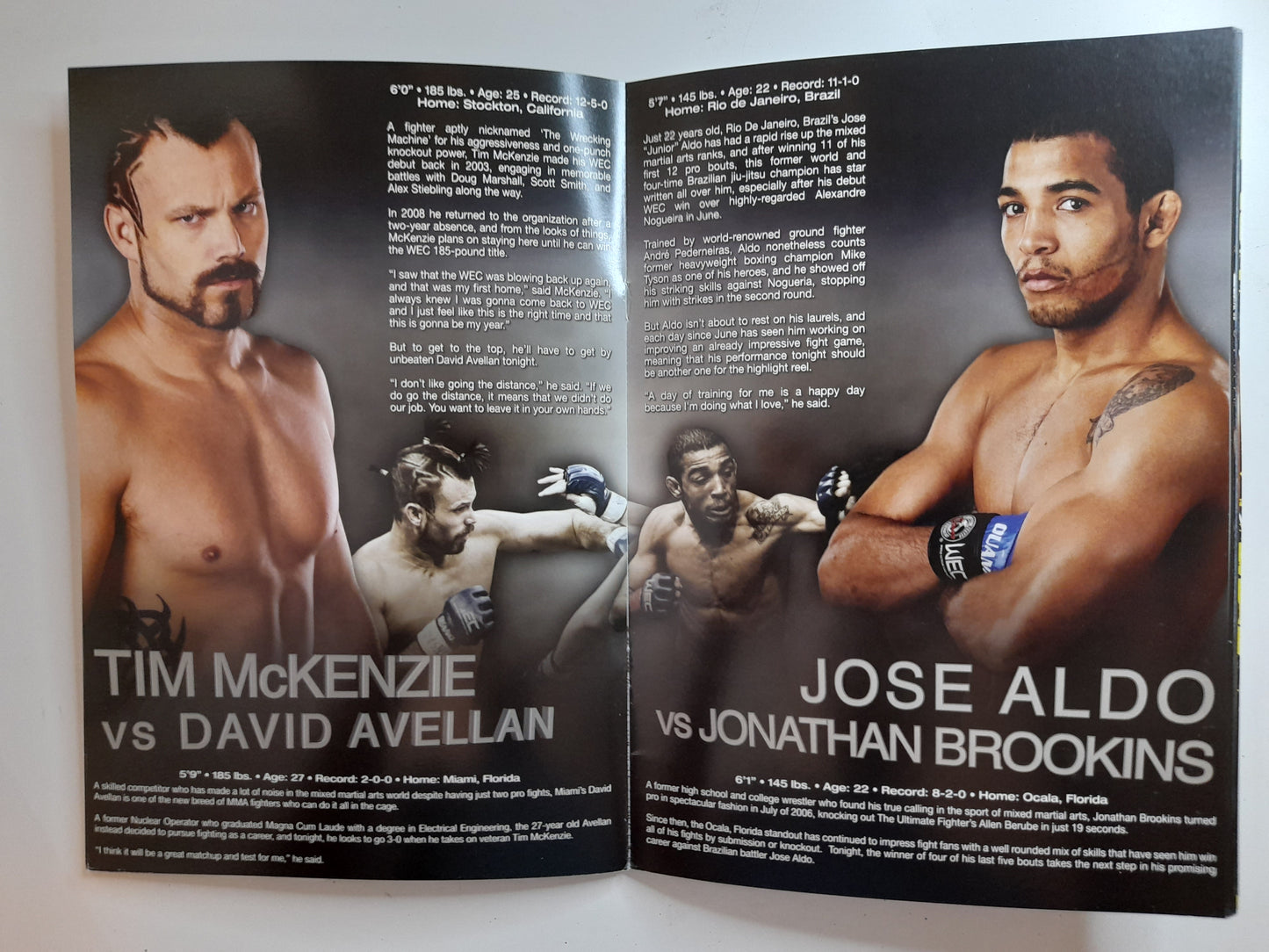 WEC 36 - Faber Vs Brown - Official Event Program (2008)