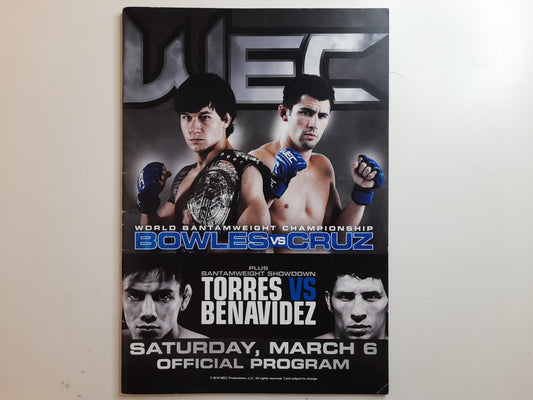 WEC 47 - Bowles Vs Cruz - Official Event Program (2010)