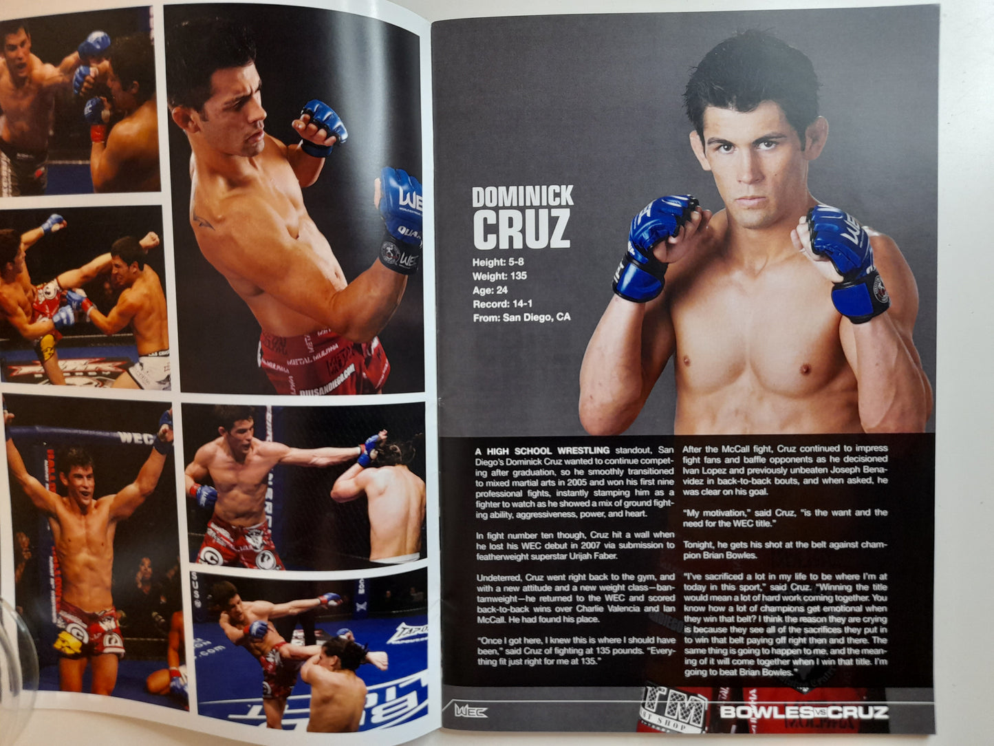 WEC 47 - Bowles Vs Cruz - Official Event Program (2010)