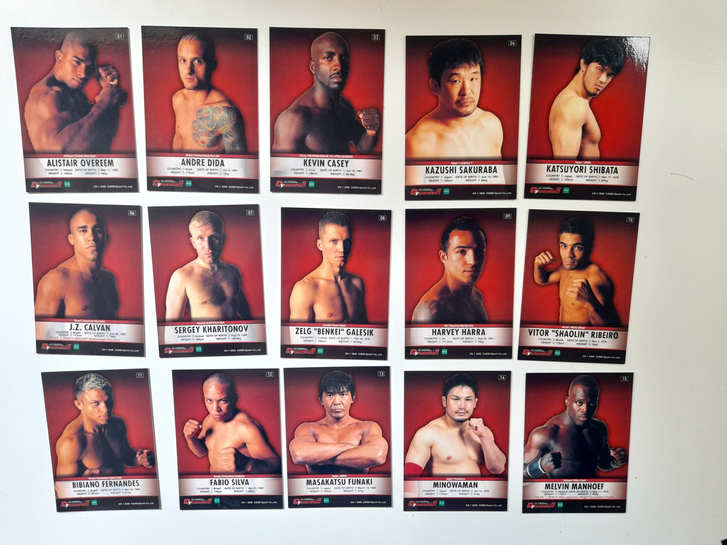 2008 Epoch K-1 Premium Dynamite Trading Cards - 42x Card Base Set