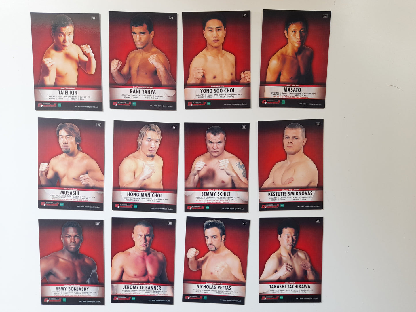 2008 Epoch K-1 Premium Dynamite Trading Cards - 42x Card Base Set