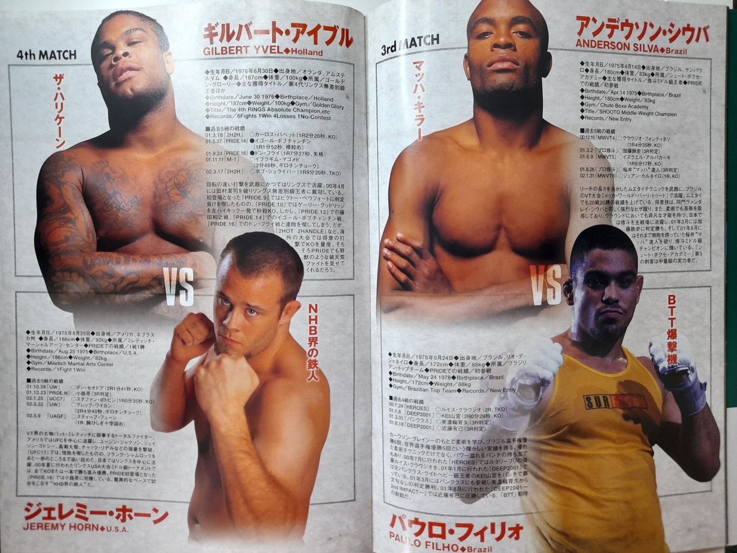 Pride FC 21 Demolition - Frye Vs Takayama (2002) Official Event Program