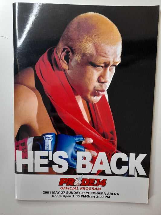 Pride FC 14 - Fujita Vs Takayama (2001) - Official Event Program
