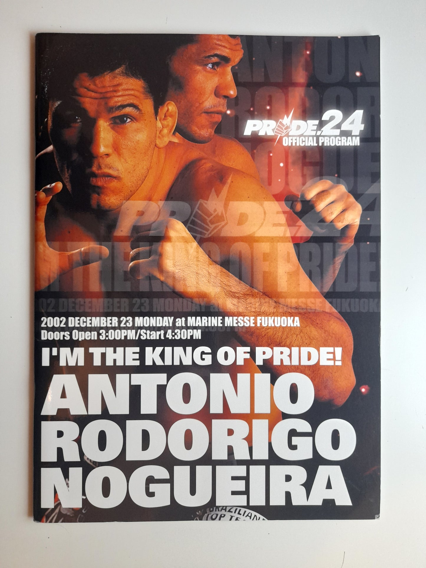 Pride FC 24 Cold Fury 3 - Antonio Nogueira Vs Dan Henderson (2002) - Official Event Program