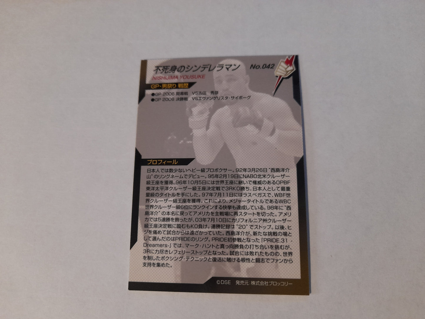 2006 DSE Pride Fighting Championships Trading Card - #042 Yousuke Nishijima