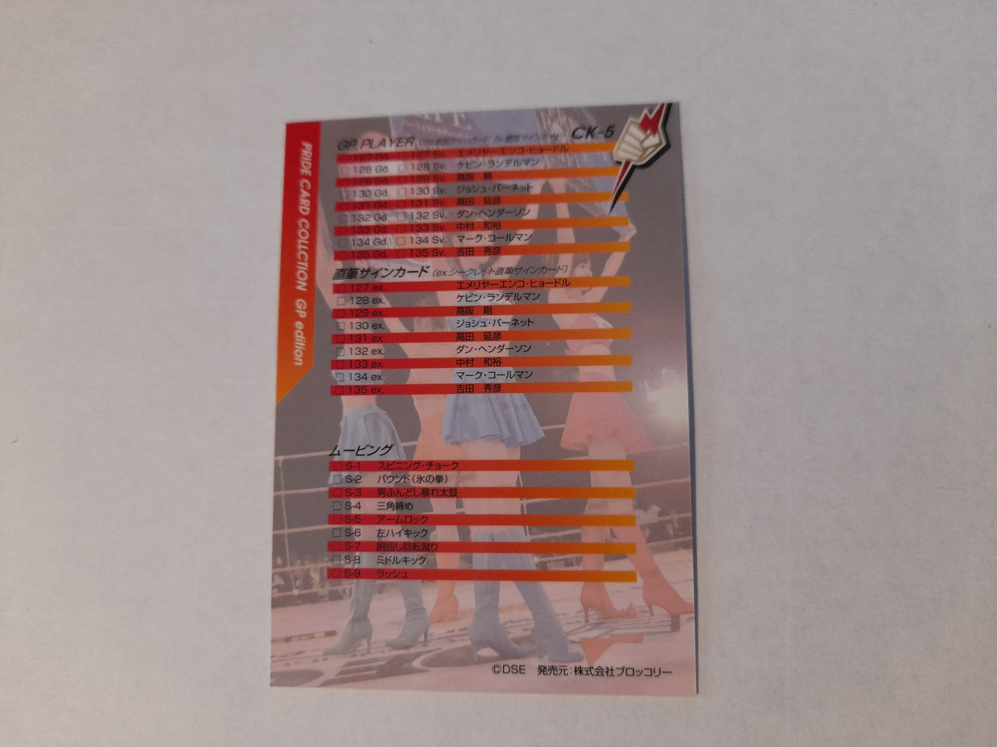 2006 DSE Pride Fighting Championships Trading Card - Checklist CK-5 - #090 - Pride Ring Girls