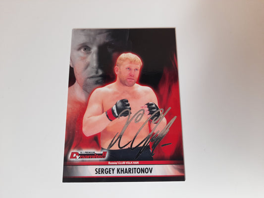 2008 Epoch K-1 Premium Dynamite Trading Card - Silver Inlaid Autograph Card /70 - Sergei Kharitonov - #07s