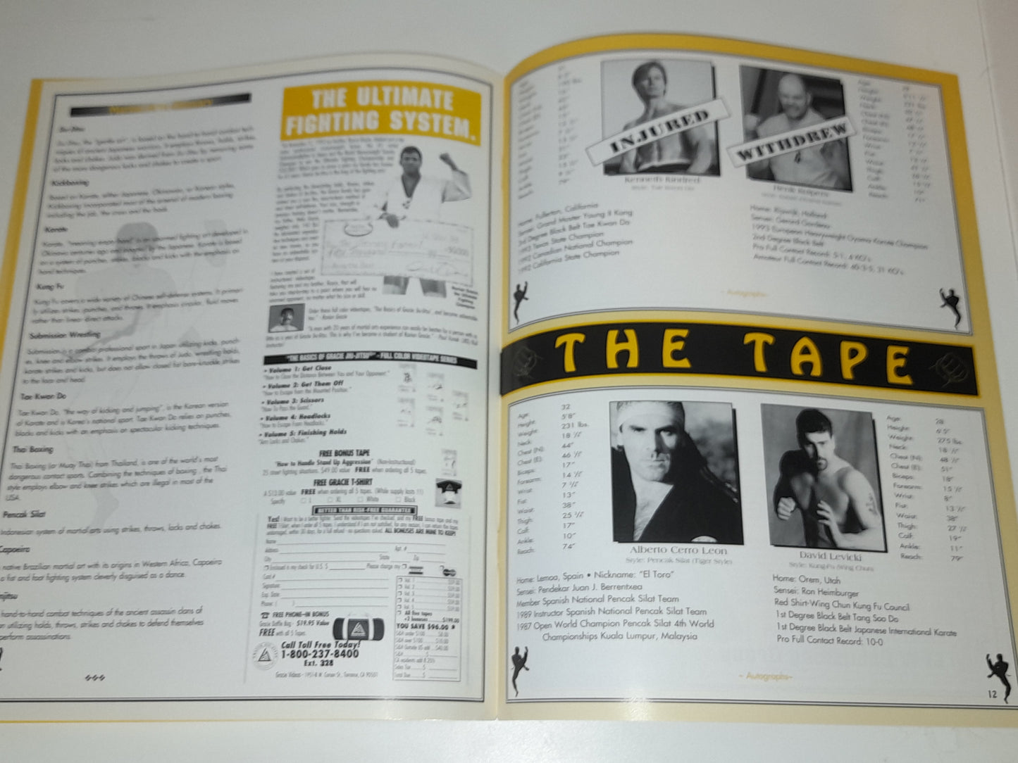 UFC 2: No Way Out - Royce Gracie Vs Pat Smith - Official Event Program  (1994)