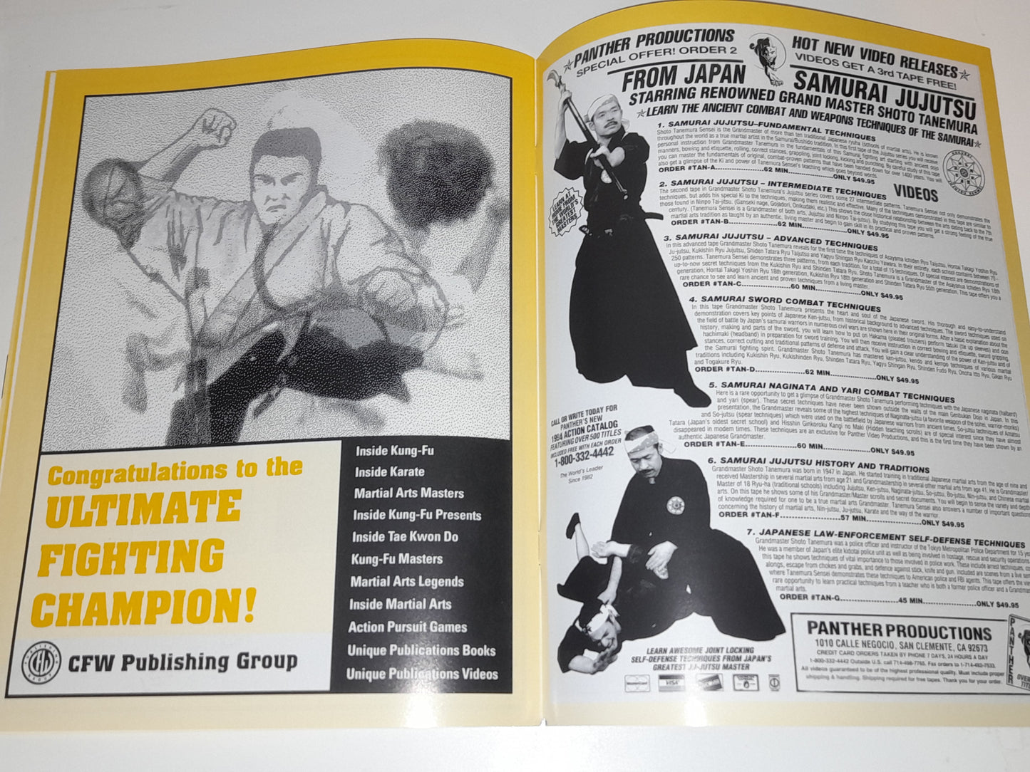 UFC 2: No Way Out - Royce Gracie Vs Pat Smith - Official Event Program  (1994)