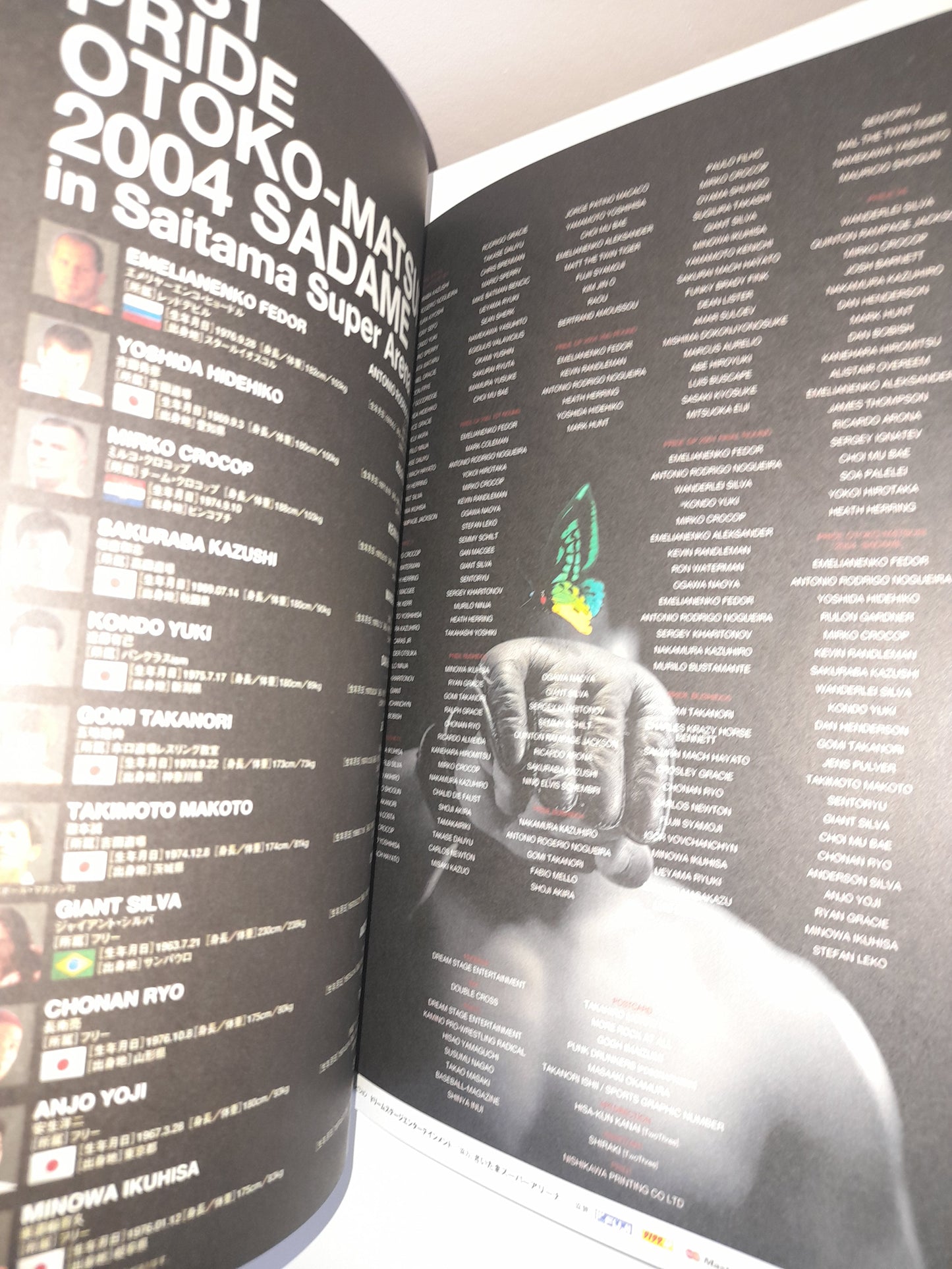 Pride FC Shockwave 2004 "Sadame" - Official Event Program