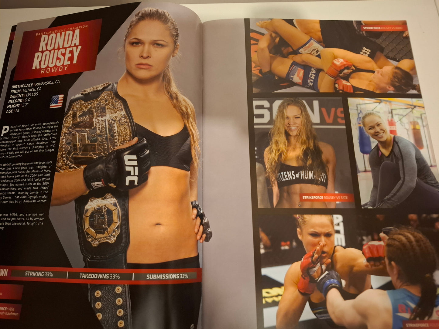 UFC 157 - Rousey Vs Carmouche - Official Event Program - 1st Women's UFC bout! (2013)