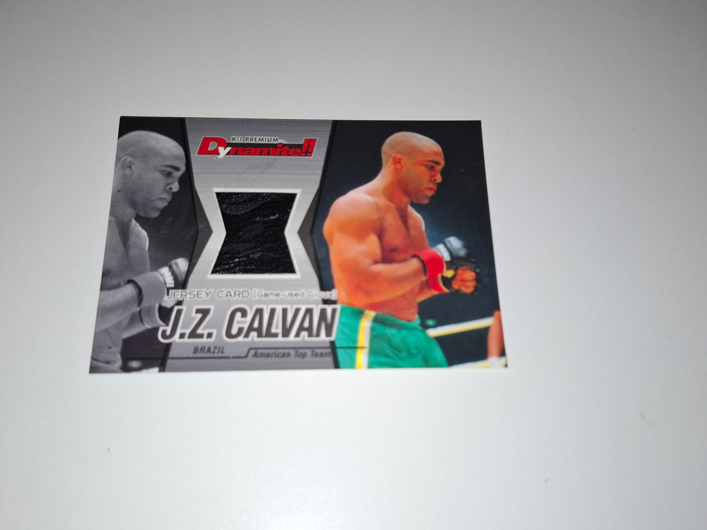 2008 Epoch K-1 Premium Dynamite Trading Card - Glove Relic Card /100 - Gesias "JZ" Calvan - #G8