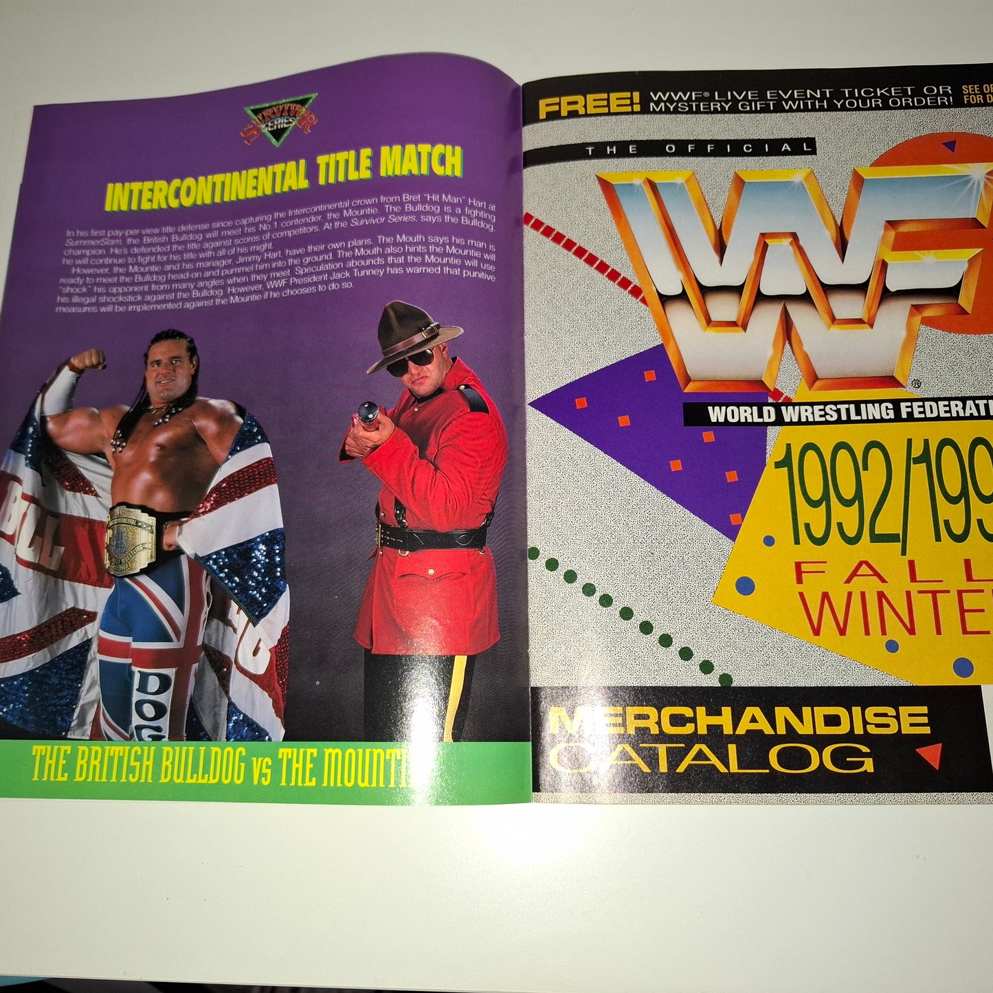 WWF Wrestling - Survivor Series 92 - Official Event Program (1992)