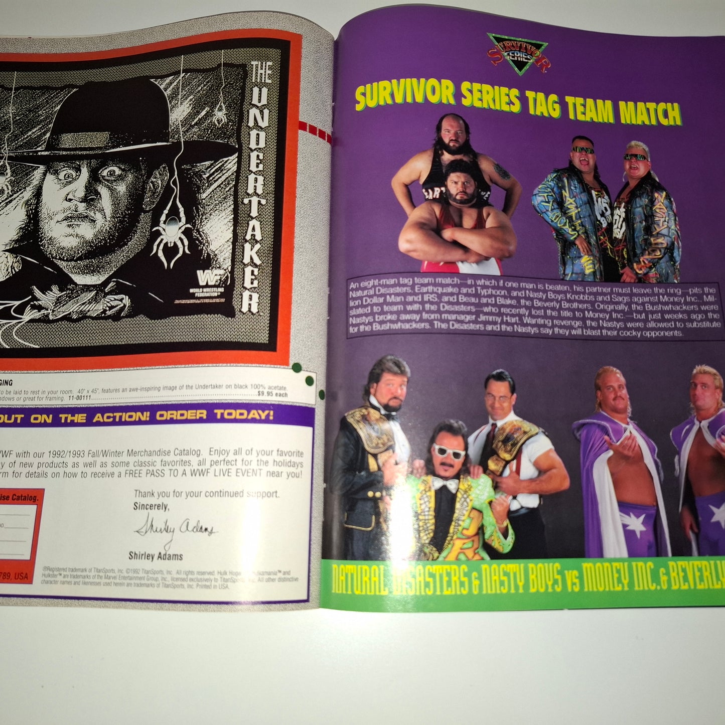 WWF Wrestling - Survivor Series 92 - Official Event Program (1992)