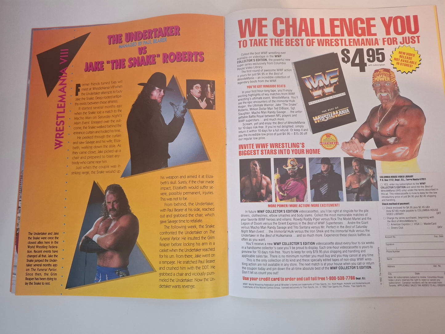 WWF Wrestling - Wrestlemania 8 - Official Event Program (1992)