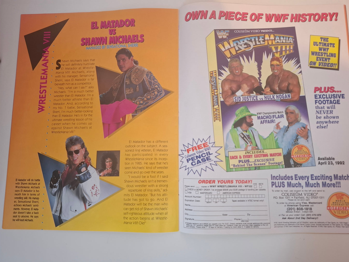 WWF Wrestling - Wrestlemania 8 - Official Event Program (1992)