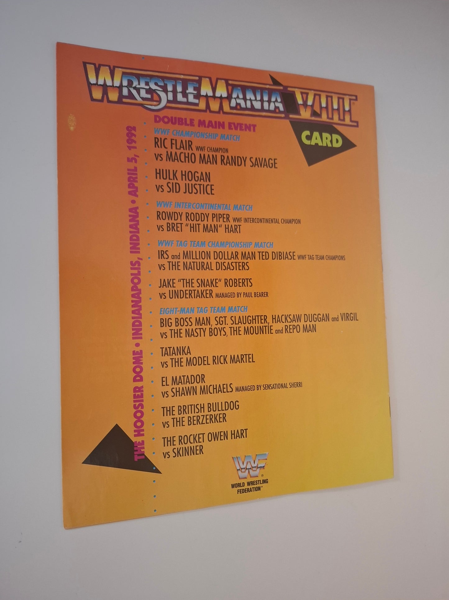 WWF Wrestling - Wrestlemania 8 - Official Event Program (1992)