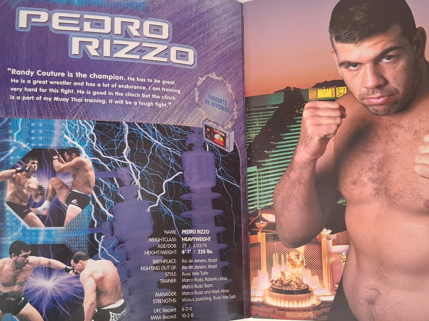 UFC 34: High Voltage - Randy Couture Vs Pedro Rizzo - Official Event Program (2001)